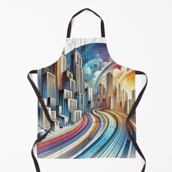 Item preview, Futuristic color metropolis in bright colors designed and sold by Sigtrix.