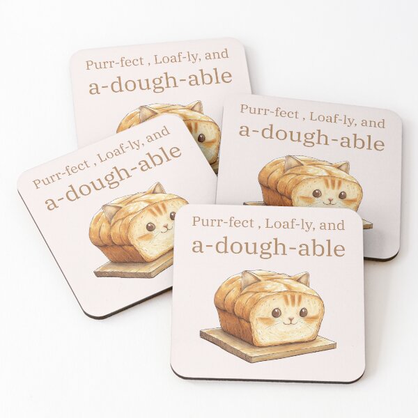 Item preview, Purr-fect, Loaf-ly, and a-dough-able designed and sold by Texasgal15.