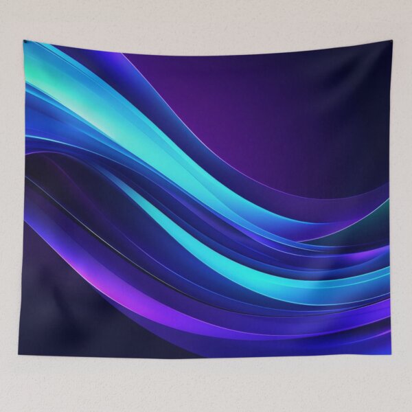 Item preview, Futuristic wallpaper with abstract flowing shapes and vibrant colors designed and sold by Sigtrix.