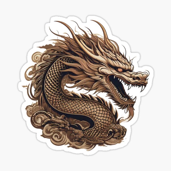 Item preview, japanese dragon designed and sold by NPShizenDesigns.