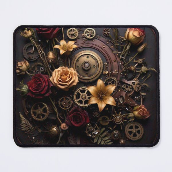 Item preview, Steampunk Floral Art: Leather & Brass Accented Arrangement designed and sold by InsightA.