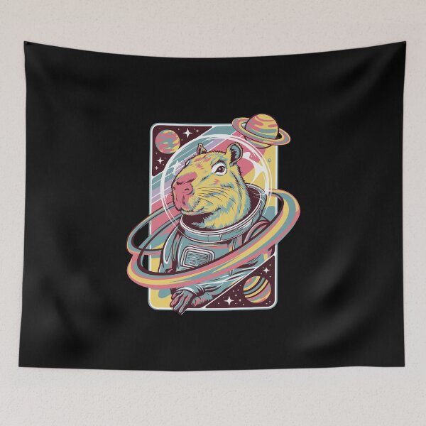 Item preview, Space Capybara Design - Astronaut in the Cosmos designed and sold by VisualArtsOasis.