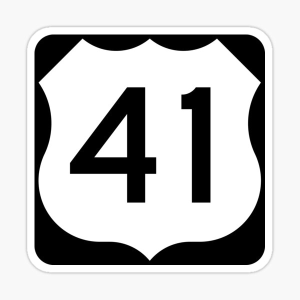 Item preview, US Highway 41 | United States Highway Shield Sign designed and sold by Transit Traveller.