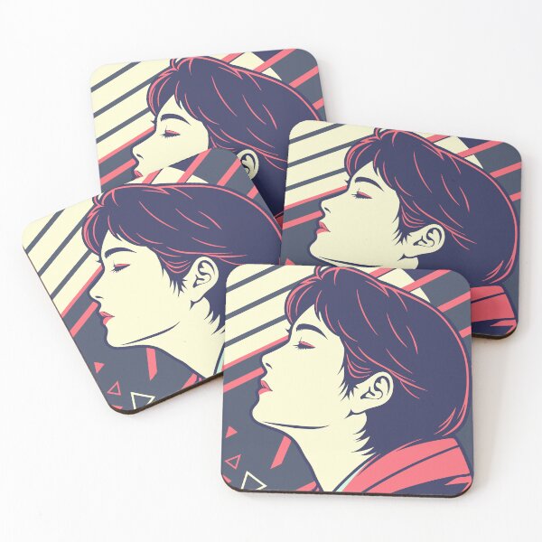 Item preview, Japanese Girl Profile Abstract Retro Synth Wave - Pop Art designed and sold by Bleak Shirt.