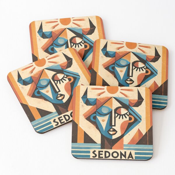 Item preview, Sedona Cubism Art – Red Rocks and Vortex Vibes designed and sold by OzzFrequency.
