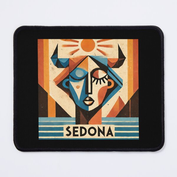 Item preview, Sedona Cubism Art – Red Rocks and Vortex Vibes designed and sold by OzzFrequency.