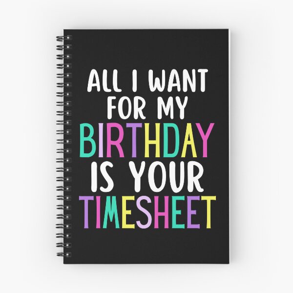 Item preview, Timesheet Payroll HR Birthday Turn In Your Timesheet  designed and sold by SunfullyYours.