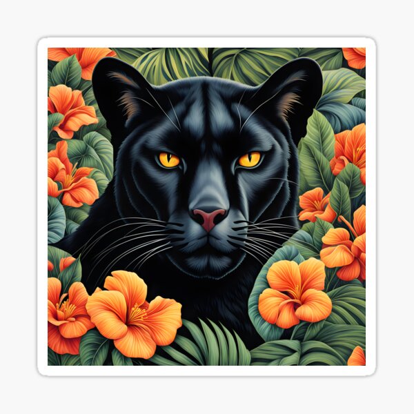 Vista previa del artículo con la obra «Decoración Puma Negra», diseñado y vendido por the-cc.