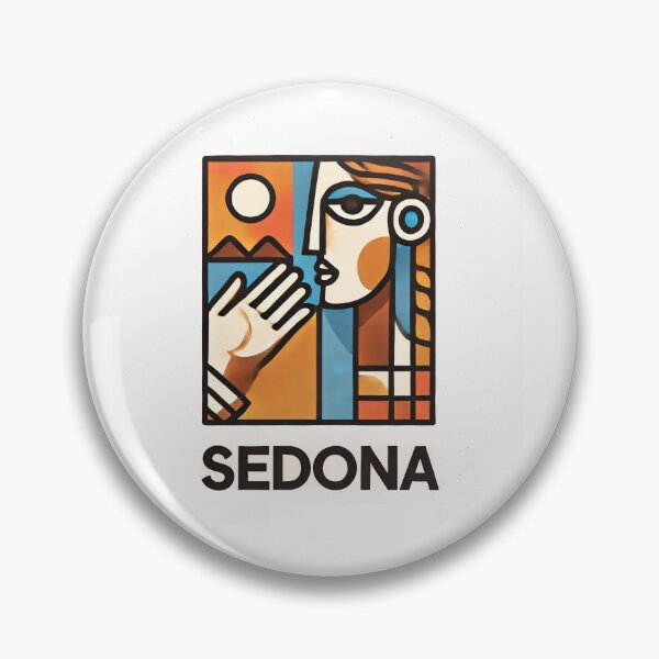 Item preview, Sedona Cubism Art – Red Rocks and Vortex Vibes designed and sold by OzzFrequency.