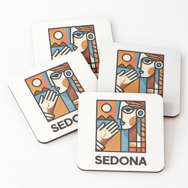 Item preview, Sedona Cubism Art – Red Rocks and Vortex Vibes designed and sold by OzzFrequency.