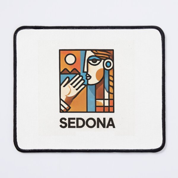 Item preview, Sedona Cubism Art – Red Rocks and Vortex Vibes designed and sold by OzzFrequency.