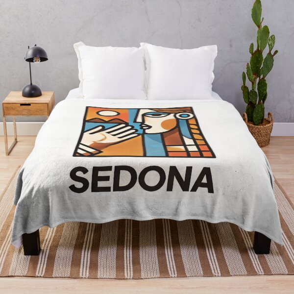 Item preview, Sedona Cubism Art – Red Rocks and Vortex Vibes designed and sold by OzzFrequency.
