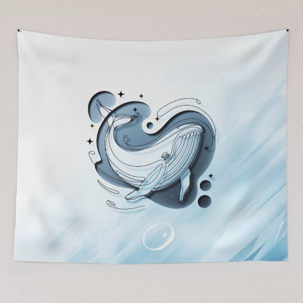 Item preview, Majestic Whale in Cosmic Ocean Art designed and sold by ZetaDream.