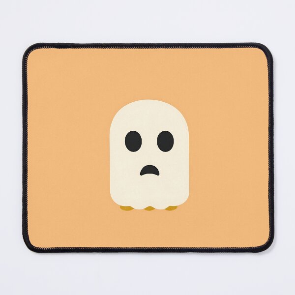 Item preview, Sad Ghost Illustration on Orange Background designed and sold by GoldenTealArts.
