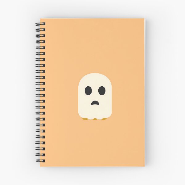 Item preview, Sad Ghost Illustration on Orange Background designed and sold by GoldenTealArts.