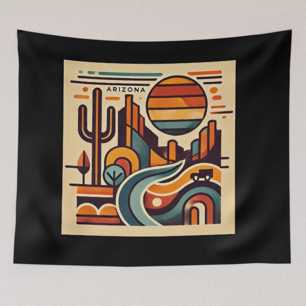 Item preview, Sedona Cubism Art – Red Rocks and Vortex Vibes designed and sold by OzzFrequency.