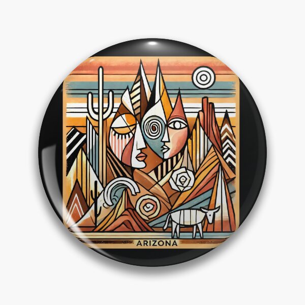 Item preview, Sedona Cubism Art – Red Rocks and Vortex Vibes designed and sold by OzzFrequency.