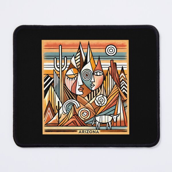 Item preview, Sedona Cubism Art – Red Rocks and Vortex Vibes designed and sold by OzzFrequency.