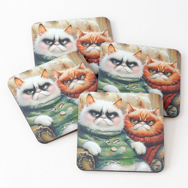 Item preview, Two grumpy cats looking for a mouse designed and sold by Image Creative.
