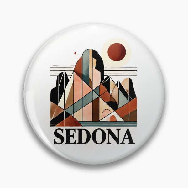 Item preview, Sedona Cubism Art – Red Rocks and Vortex Vibes designed and sold by OzzFrequency.