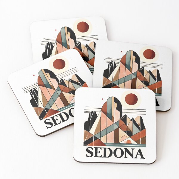 Item preview, Sedona Cubism Art – Red Rocks and Vortex Vibes designed and sold by OzzFrequency.