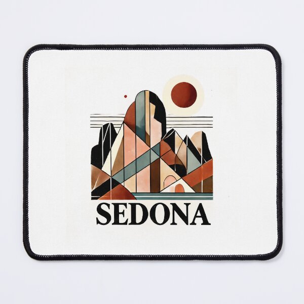 Item preview, Sedona Cubism Art – Red Rocks and Vortex Vibes designed and sold by OzzFrequency.