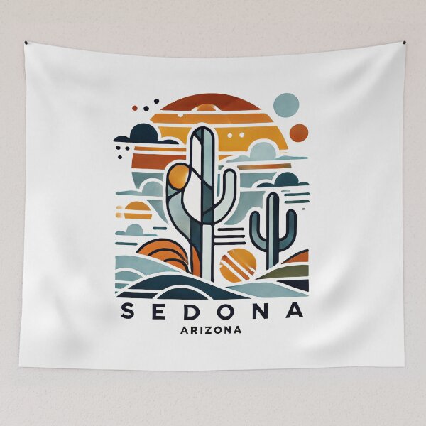 Item preview, Sedona Cubism Art – Red Rocks and Vortex Vibes designed and sold by OzzFrequency.