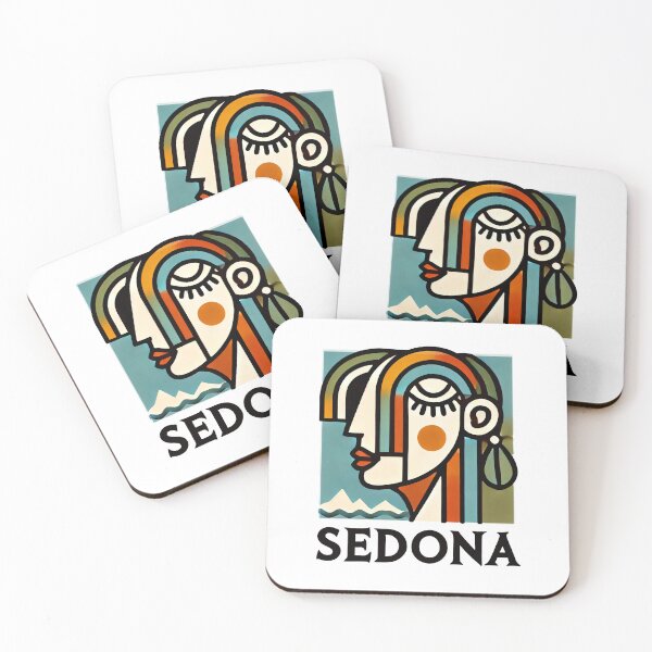 Item preview, Sedona Cubism Art – Red Rocks and Vortex Vibes designed and sold by OzzFrequency.