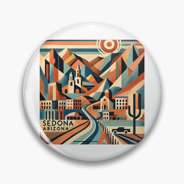 Item preview, Sedona Cubism Art – Red Rocks and Vortex Vibes designed and sold by OzzFrequency.
