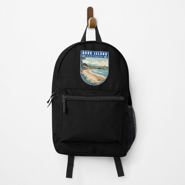 Artikelvorschau, Hook Island in Queensland Australien Retro Reisekunst-Emblem entworfen und verkauft von MaateoDesign.