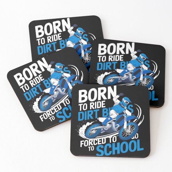 Item preview, Born to Ride Dirt Bikes Forced to School  Adventure Enthusiasts designed and sold by Meme-shirt.