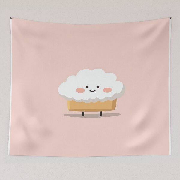 Item preview, Adorable Cloud Illustration with Minimalist Pastel Design designed and sold by GoldenTealArts.