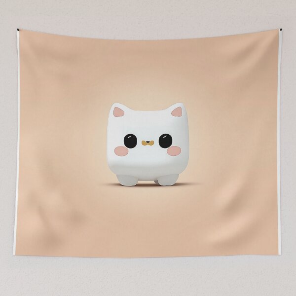 Item preview, Minimal 3D White Cat Render Design designed and sold by GoldenTealArts.