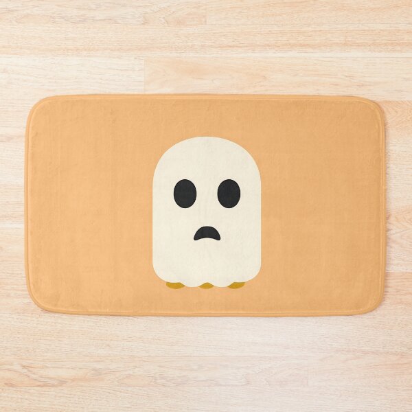 Item preview, Sad Ghost Illustration on Orange Background designed and sold by GoldenTealArts.
