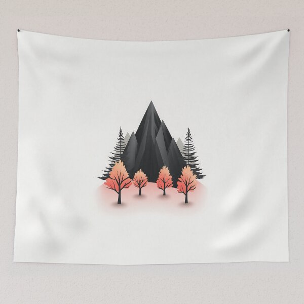 Item preview, Black Mountain Minimalist Logo Vector designed and sold by GoldenTealArts.