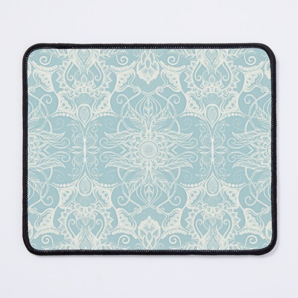 Item preview, Floral Pattern in Duck Egg Blue & Cream designed and sold by micklyn.