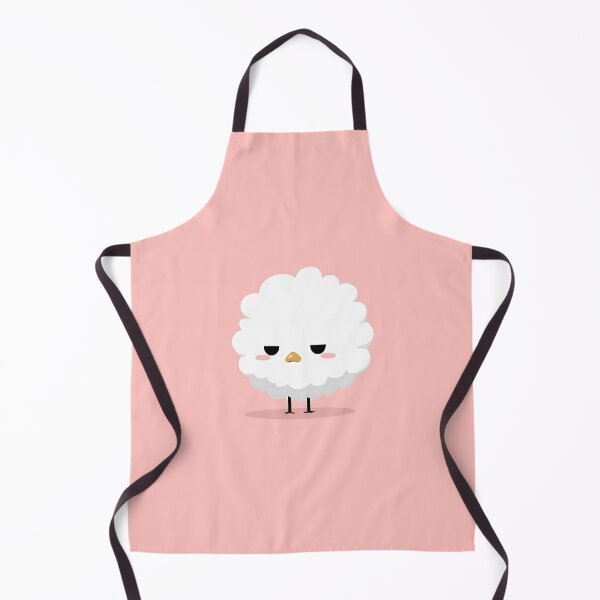 Item preview, Adorable Fluffy White Bird on Pink Minimalist Background designed and sold by GoldenTealArts.