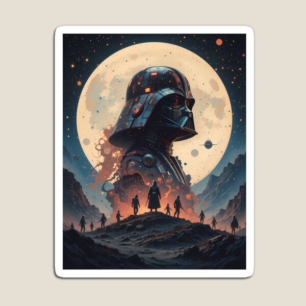 Item preview, Dark Side Moon Art Star Wars Darth Vader designed and sold by ART ATTACK ZONE.