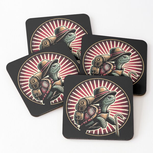 Item preview, Adventurous Turtle - Retro Nature Explorer Design designed and sold by Aredbox.