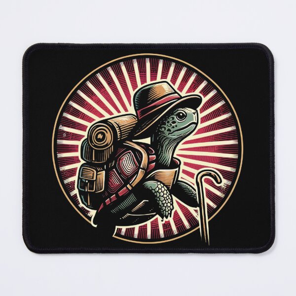 Item preview, Adventurous Turtle - Retro Nature Explorer Design designed and sold by Aredbox.