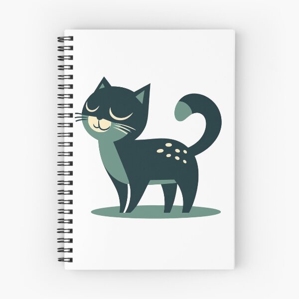 Item preview, Happy Cat with a Curled Tail Kitty, Kitten Spots Playful MCM  Mid century Atomic, Catitude designed and sold by TheTimeTaxi.