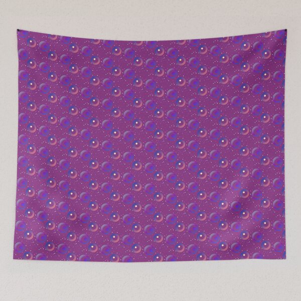 Item preview, Purple blue whimsical geometric pattern | geometrical circles dots designed and sold by lausn.