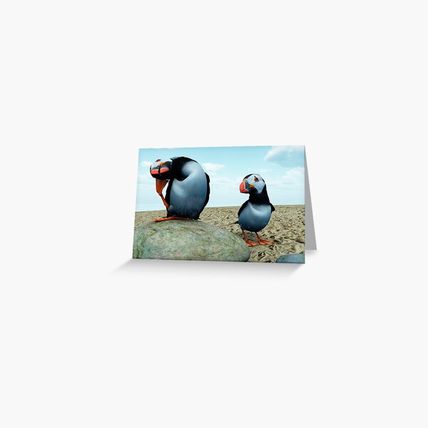 Puffins Rock Tarjetas de felicitación