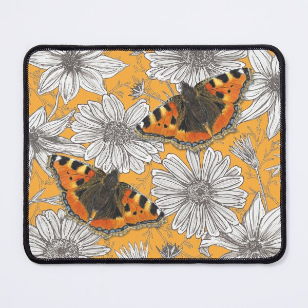 Item preview, Small Tortoiseshell Butterflies on Yellow designed and sold by lottibrown.
