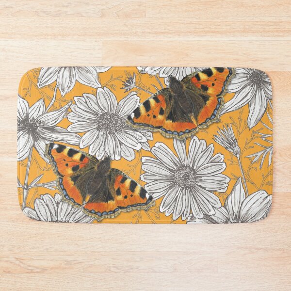 Item preview, Small Tortoiseshell Butterflies on Yellow designed and sold by lottibrown.