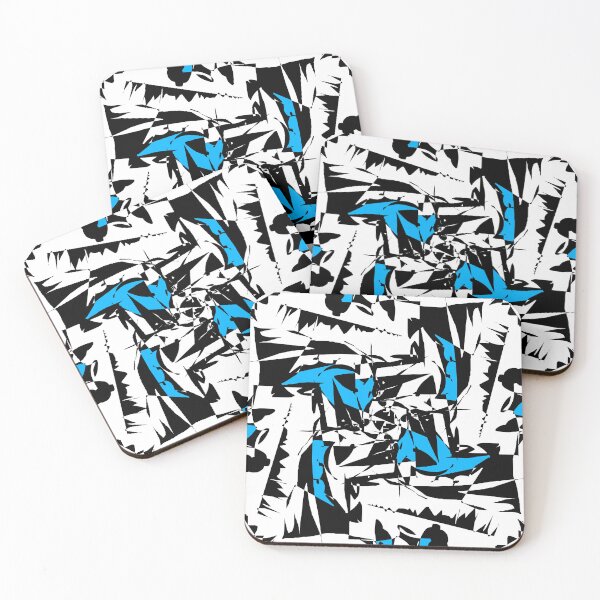 Item preview, Black and White Abstract with Bright Blue Accent designed and sold by Jessielee72.