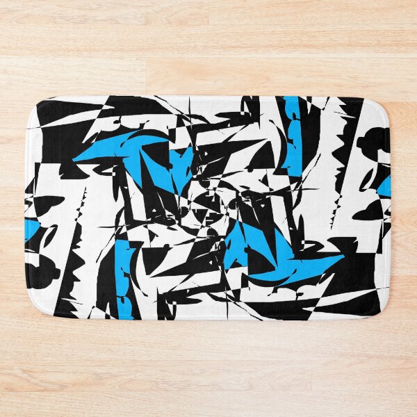 Item preview, Black and White Abstract with Bright Blue Accent designed and sold by Jessielee72.