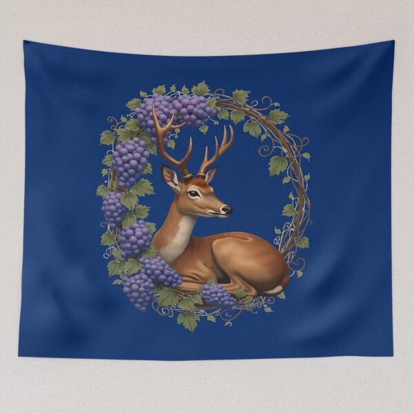 Item preview, Arkansan State Deer And Grape Vine Vector Design designed and sold by taiche.