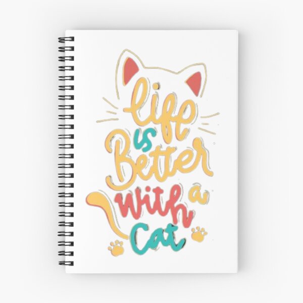 Item preview, life us better with a cat  designed and sold by MeowLoka ⭐⭐⭐⭐.