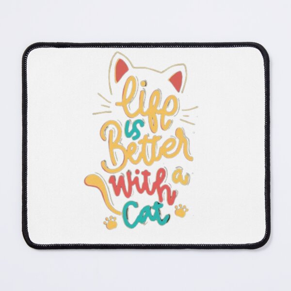 Item preview, life us better with a cat designed and sold by MeowLoka ⭐⭐⭐⭐.